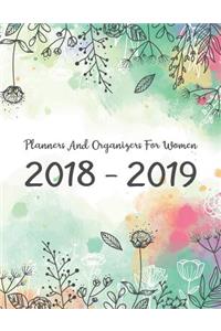 Planners And Organizers For Women 2018-2019