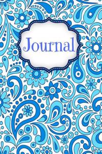 Blue Floral Pattern Notebook