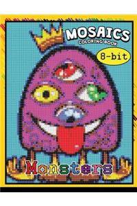 Monster 8-ฺBit Mosaics Coloring Book