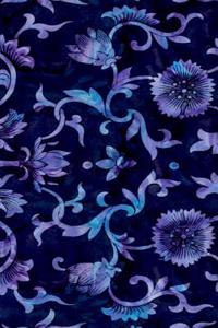 2019 Daily Planner Blue Floral Vintage Damask Pattern Design 384 Pages