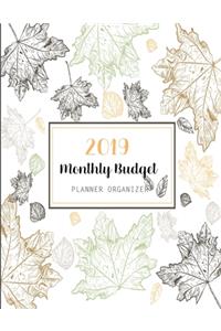 2019 Monthly Budget Planner Organizer