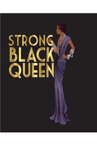 Strong Black Queen: Gold College Ruled Notebook (7.5 X 9.25) 200 Pages(college Notebook, Ruled Notebook,200 Page Composition Book,200 Page Journal,200 Page Notebook,200 Ruled Paper)