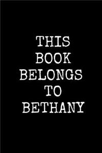 This Book Belongs To Bethany