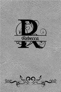 Split Letter Personalized Journal - Rebecca