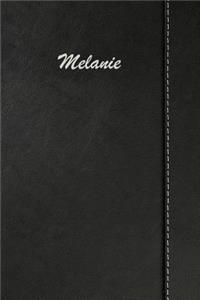 Melanie: Simulated Leather Notebook Journal Diary Sketchbook with Lined Pages