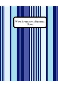 Work Attendance register Book