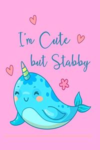 Cute But Stabby Narwhal Notebook