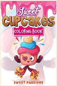 Sweet Cupcakes Coloring book for adults