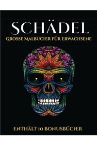 Große Malbücher für Erwachsene (Schädel)
