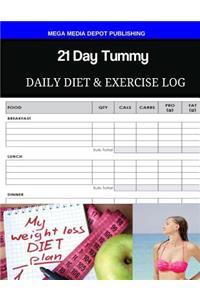 21 Day Tummy Daily Diet & Exercise Log