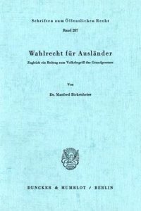 Wahlrecht Fur Auslander