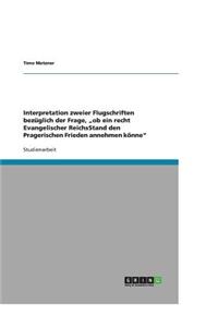 Interpretation zweier Flugschriften bezüglich der Frage, 