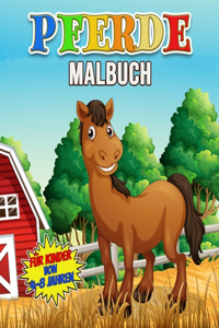 Pferde Malbuch für Kinder von 4-8 Jahren