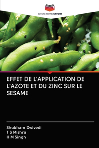 Effet de l'Application de l'Azote Et Du Zinc Sur Le Sesame