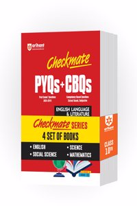 ArihantCheckmate Series for Class 10 | PYQs and CBQs for Mathematics, Science, Social Science and English Language & Literature | Boards 2025 (Set of 4 Books)