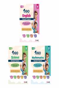 Full Marks Olympiad Books for Class 7 | Combo of 3 Books (Math, Science, & English) - Engaging Guides with Practice Papers, Interactive Exercises & Concept Videos for 2024-25