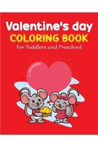 Valentine's Day Coloring Book for Toddlers and Preschool