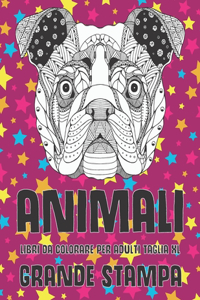 Libri da colorare per adulti taglia XL - Grande stampa - Animali