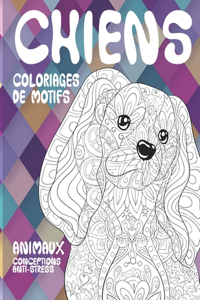 Coloriages de motifs - Conceptions anti-stress - Animaux - Chiens