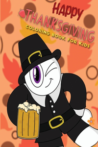 Happy thanksgiving coloring book for kids