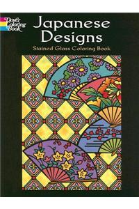 Japanese Designs Stained Glass Coloring Book