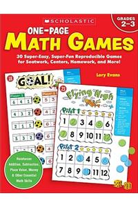 One-Page Math Games