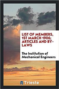 List of members, 1st March 1906; Articles and By-Laws