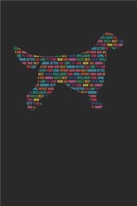 Gordon Setter Journal - Gordon Setter Notebook 'Word Cloud' - Gift for Gordon Setter Lovers
