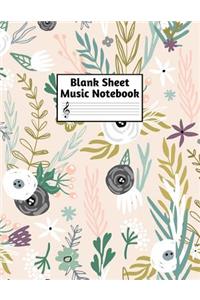 Blank Sheet Music Notebook