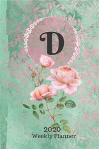 Plan On It 2020 Weekly Calendar Planner 15 Month Pocket Appointment Notebook - Monogram Letter D