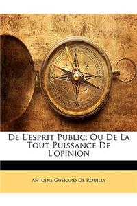 de l'Esprit Public; Ou de la Tout-Puissance de l'Opinion