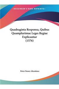 Quadraginta Responsa, Quibus Quamplurimae Leges Regiae Explicantur (1576)