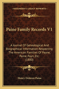 Paine Family Records V1