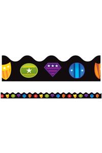Super Power Shields Scalloped Borders