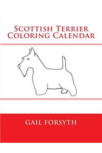 Scottish Terrier Coloring Calendar