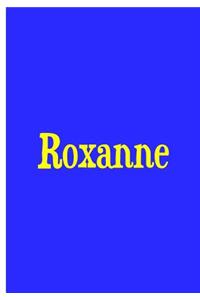 Roxanne - Blue Personalized Notebook / Extended Lined Pages / Soft Matte Cover