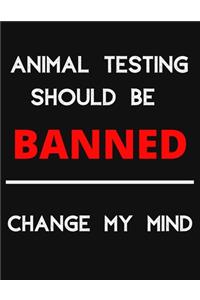 Animal Testing Should Be Banned - Change My Mind