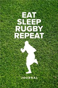 Eat Sleep Rugby Repeat - Journal