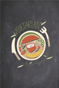 Vegertarian Plate Fruits and Veggies Journal