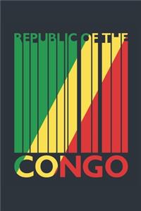 Vintage Republic Of The Congo Notebook - Congolese Flag Writing Journal - Republic Of The Congo Gift - Retro Congolese Diary