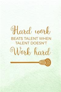 Hard Work Beats Talent When Talen Doesn't Work Hard