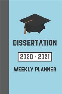 Dissertation 2020-2021 Weekly Planner