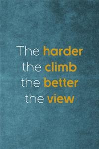 The Harder The Climb The Better The View