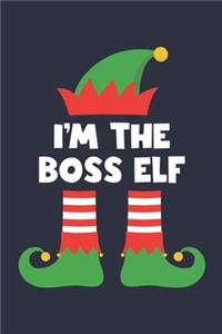 Boss Elf Notebook - Funny Christmas Gift for Boss Diary - Family Xmas Holiday Journal