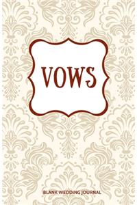 Vows Small Size Blank Journal-Wedding Vow Keepsake-5.5