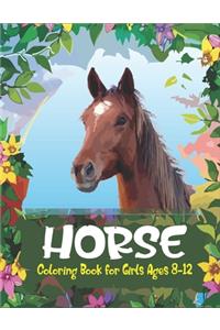 Horse Coloring Book For Girls Ages 8-12