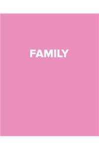 Family: A Pink Decorative Book to Stack on Bookshelves, Coffee Tables, Fashion Quotes Book Display, Interior Design Styling, Pink Books Room Decor, Home Sta