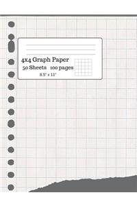 Big Graph Paper Composition Book: Graph Paper Composition Notebook, Grid Book, Quad Ruled 4x4 Graph Paper, Big Graph Paper-8.5? X 11?, 80 Sheets (Graph Paper Holes Theme Notebook)
