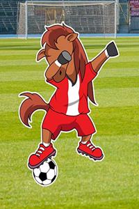 Dabbing Horse Soccer Player Notebook