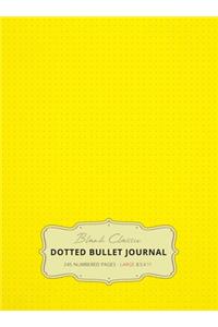 Large 8.5 x 11 Dotted Bullet Journal (Yellow #6) Hardcover - 245 Numbered Pages